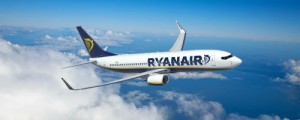 Avion Ryanair en plein vol