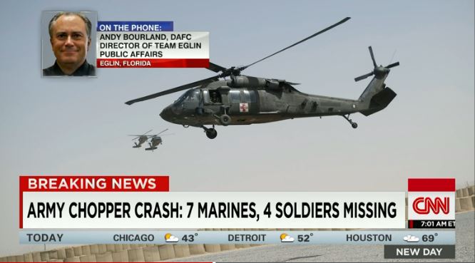 Crash d'hélicoptère militaire à Eglin (Floride, Etats-Unis)
