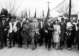 Marche de Selma pour les droits civiques avec Martin Luther King