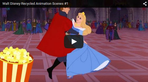 vidéo : scènes d'animation recyclées par Disney